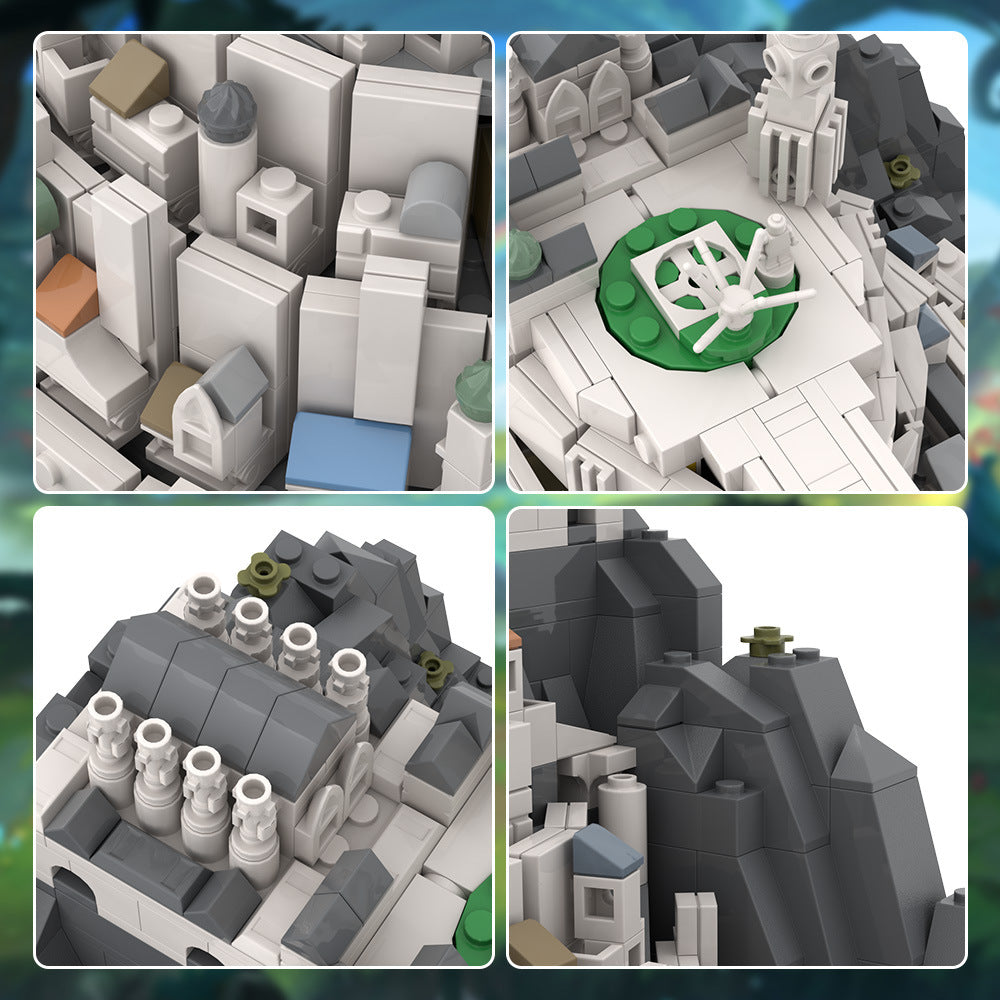 the white city minas tirith building set | lotr | lego compatible - 4