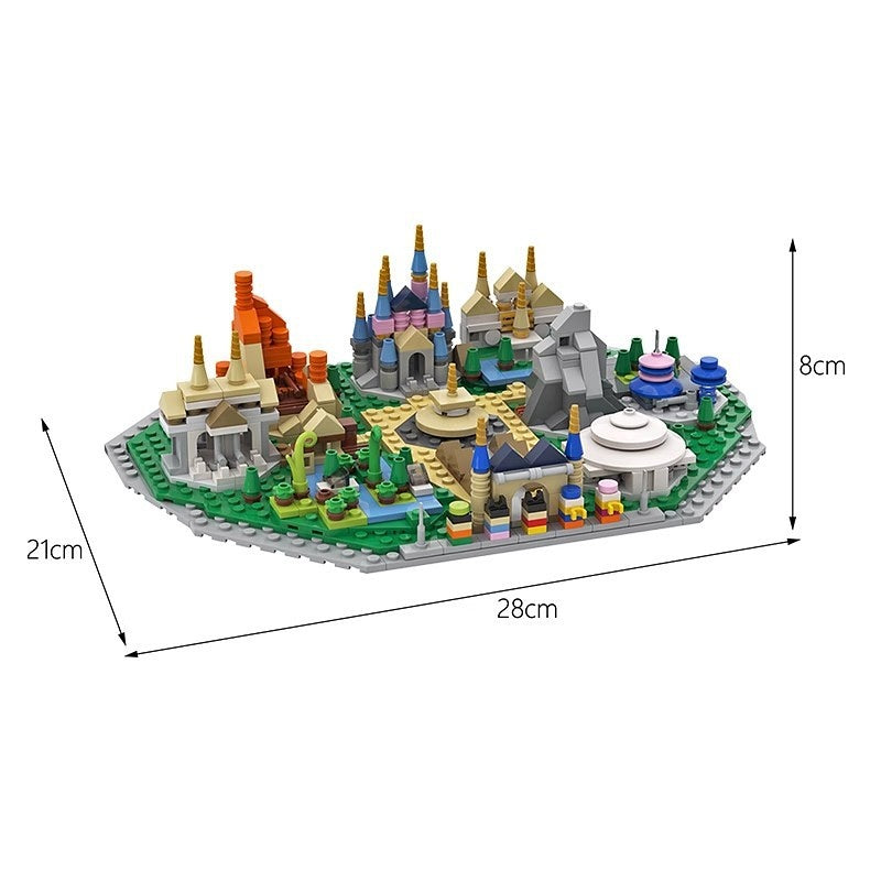 Theme Park World Skyline Building Kit | LEGO-Compatible MOC - 2