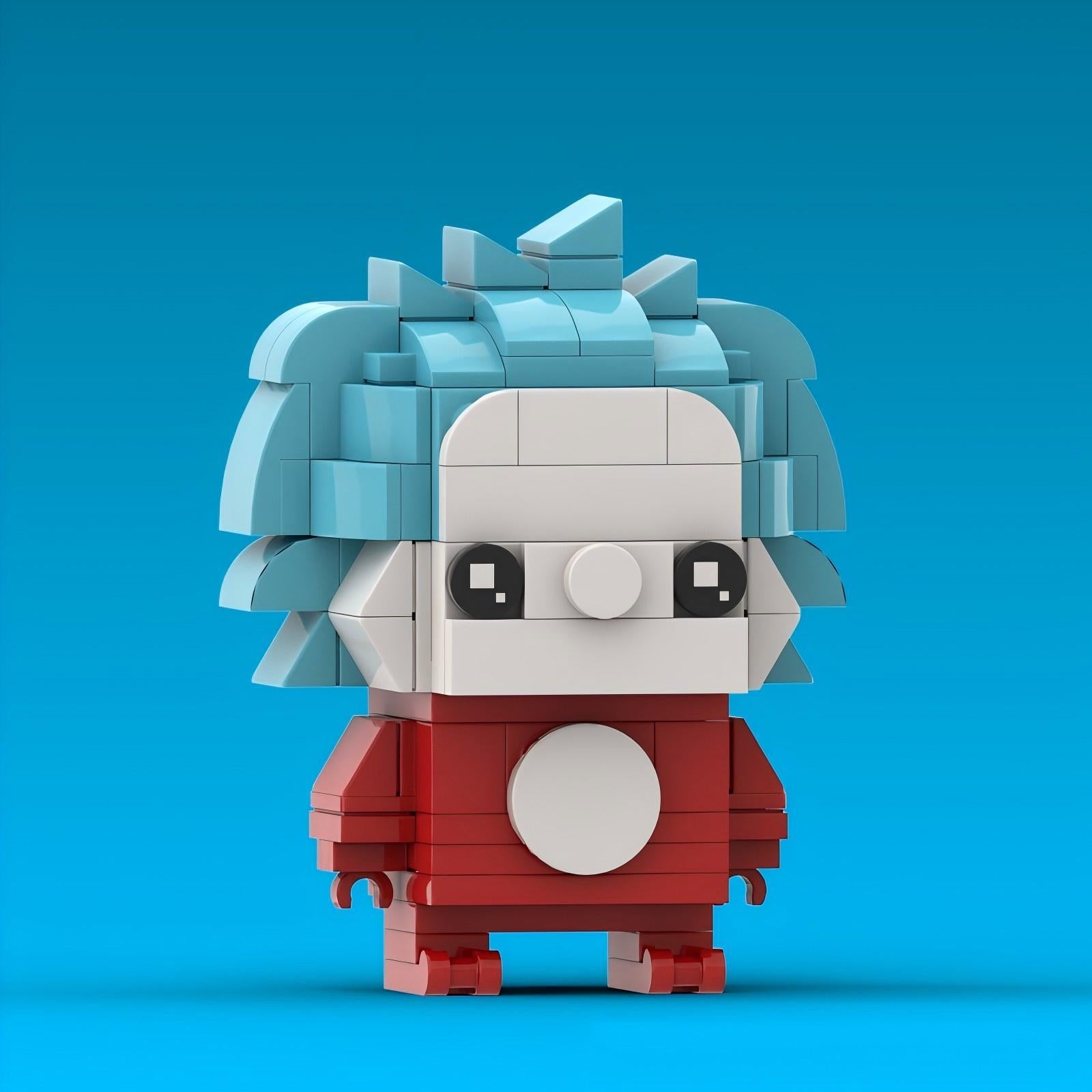 thing one / thing two brickheadz building kit | dr. seuss | moc-176576 - 3