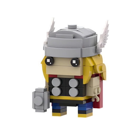 thor brickheadz building set | lego-compatible moc | marvel diy toy - 1