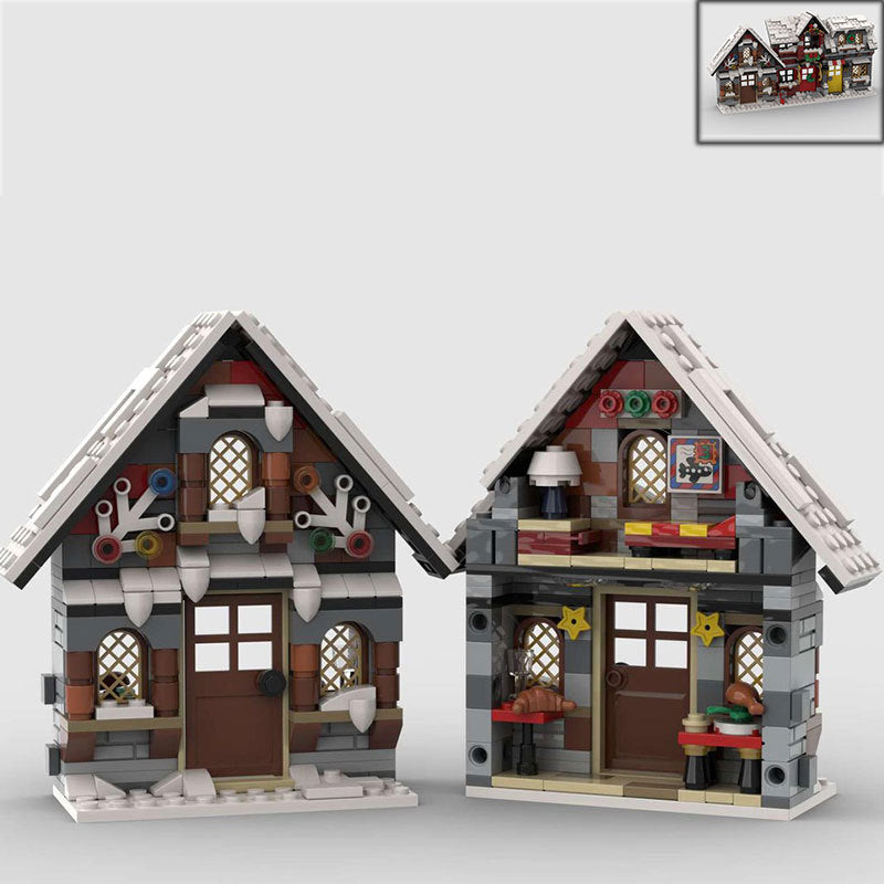 three little winter houses building set | moc-58700 - 3