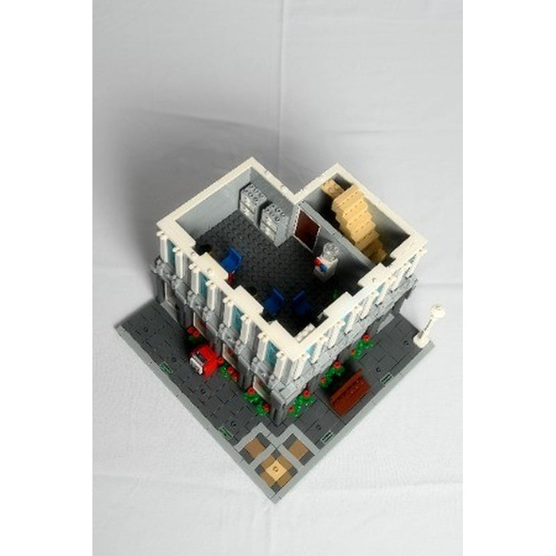 Three-Story Modular Corner Store & Apartment MOC Building Kit - 3