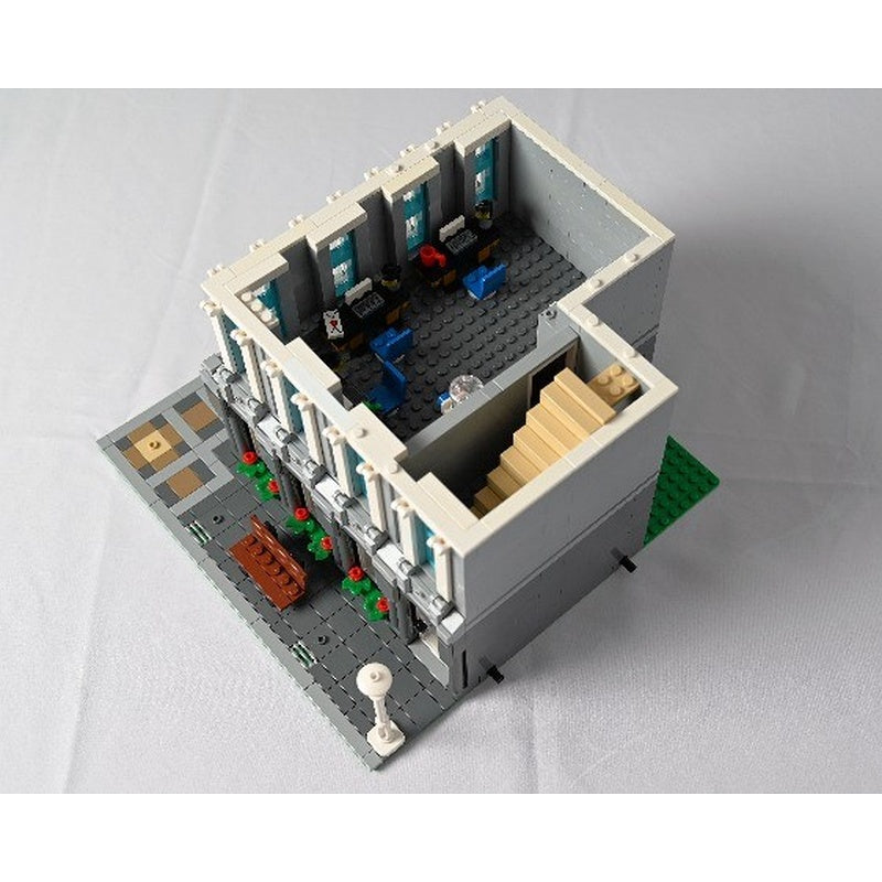Three-Story Modular Corner Store & Apartment MOC Building Kit - 4