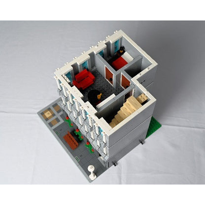 Three-Story Modular Corner Store & Apartment MOC Building Kit - 5