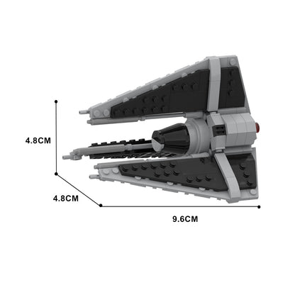 tie phantom midi-scale building set | star wars | moc-140080 - 4