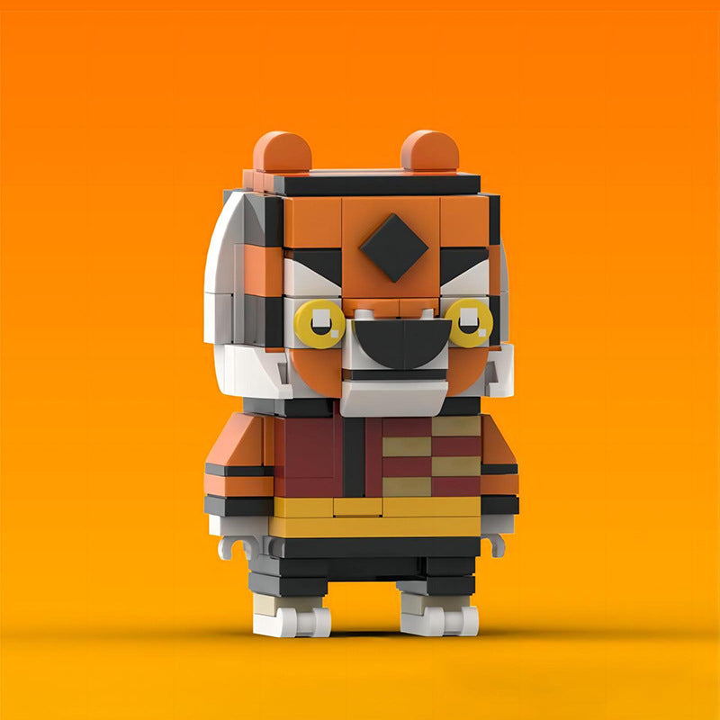 tigress brickheadz building kit | kung fu panda | moc-178340 - 2