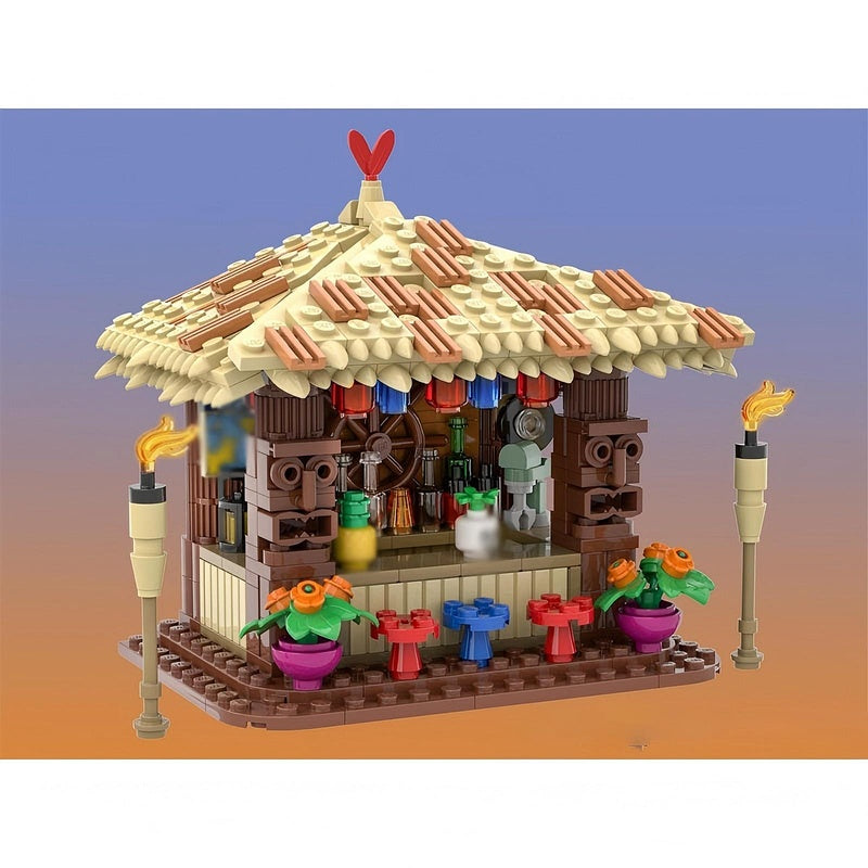 Tiki Hut Beach Bar Building Kit | LEGO-Compatible MOC - 4