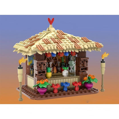 Tiki Hut Beach Bar Building Kit | LEGO-Compatible MOC - 4