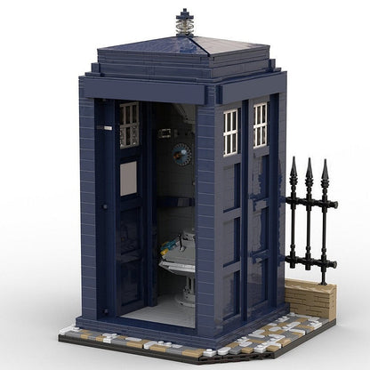 Time Travel Blue Box MOC Architecture Building Kit | Sci-Fi Display - 2
