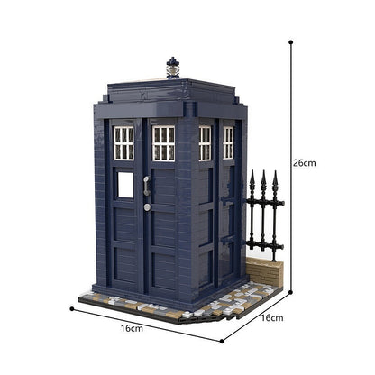 Time Travel Blue Box MOC Architecture Building Kit | Sci-Fi Display - 4