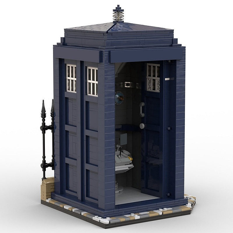Time Travel Blue Box MOC Architecture Building Kit | Sci-Fi Display - 5