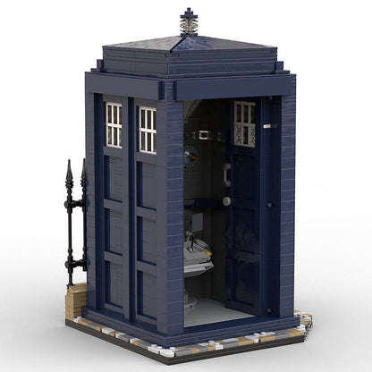Time Travel Blue Box MOC Architecture Building Kit | Sci-Fi Display - 5