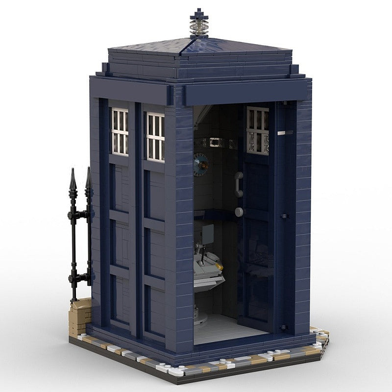 Time Travel Blue Police Box Building Kit | LEGO-Compatible MOC - 3