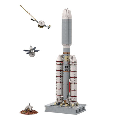 Titan IIIE Centaur Launch Vehicle Building Kit | LEGO-Compatible MOC - 1