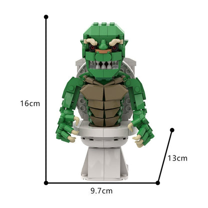 Toilet Demon Retro Horror Cube Character MOC Building Kit - 4