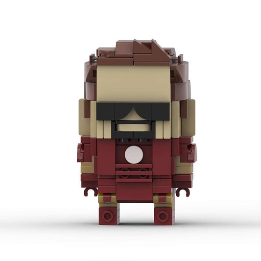 tony stark brickheadz building set | lego-compatible moc marvel toy - 1
