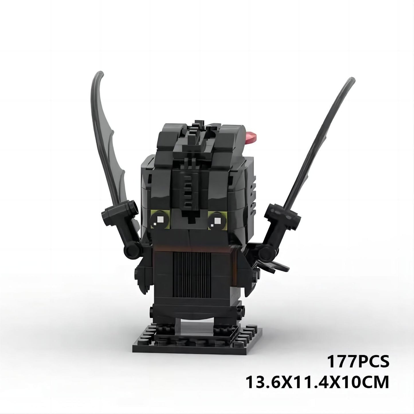 toothless moc brickheadz | how to train your dragon | moc-35890 - 3