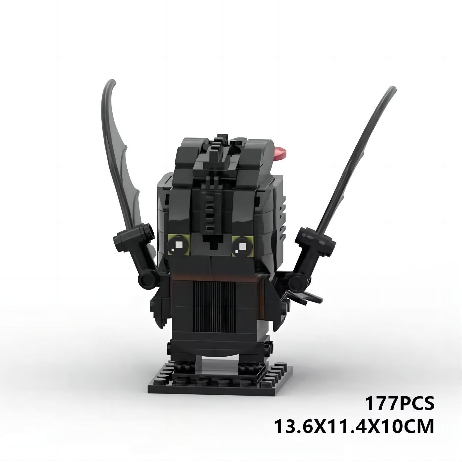 toothless moc brickheadz | how to train your dragon | moc-35890 - 3