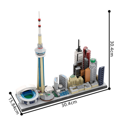toronto city skyline building set | lego compatible - 1