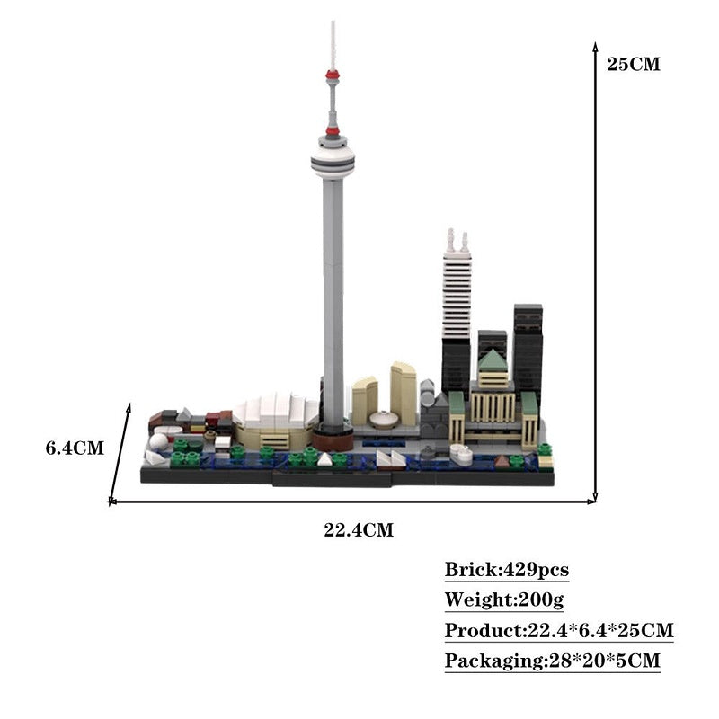 Toronto City Skyline MOC Building Kit | Urban Architecture Model - 4