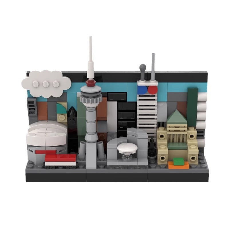toronto skyline postcard building set | moc-96882 - 2