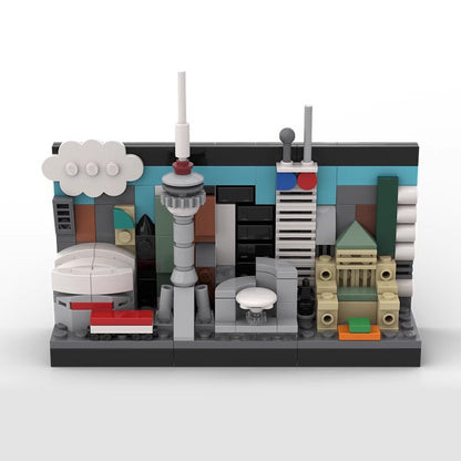 toronto skyline postcard building set | moc-96882 - 3
