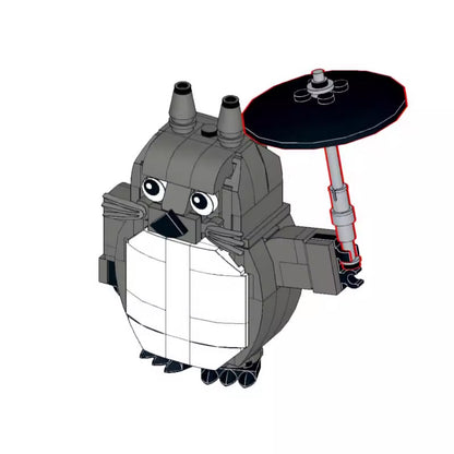 totoro family waiting at the bus stop building set | moc-138535 - 4