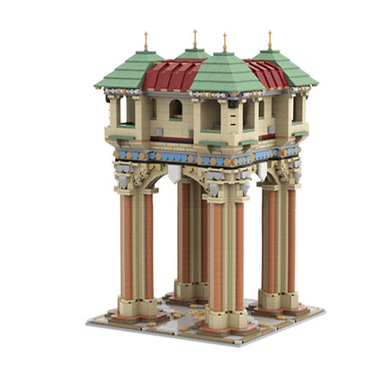 Tower on Four Pillars Building Kit | LEGO-Compatible MOC - 3