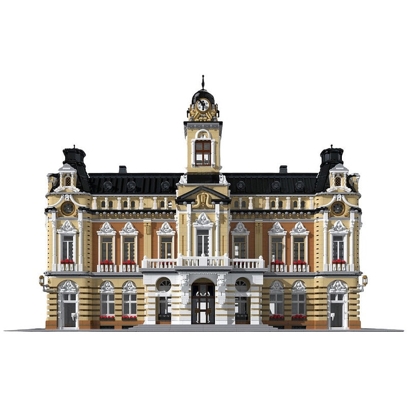 Town Hall MOC Building Kit | City Civic Architecture Model - 1