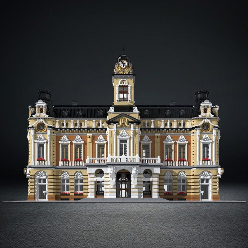 Town Hall MOC Building Kit | City Civic Architecture Model - 2