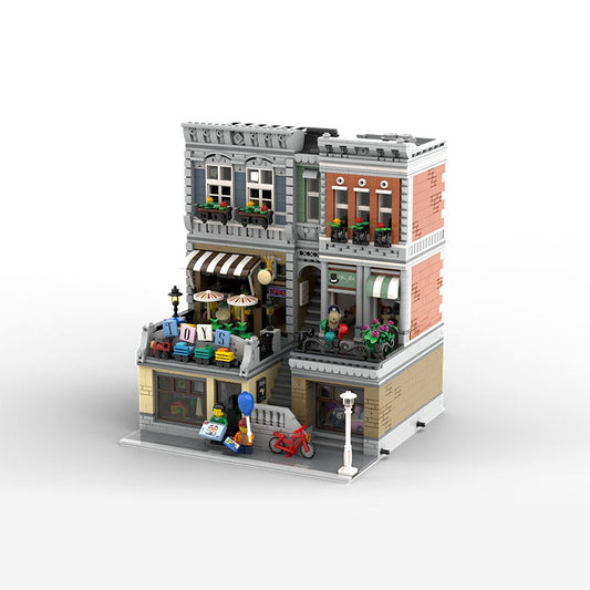Toy Store & City Shops MOC Modular Building Kit | Urban Architecture Model - 5