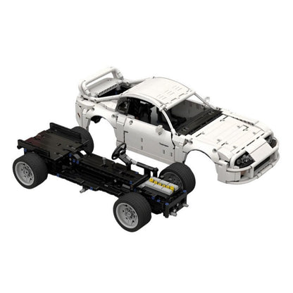 toyota supra mk4 1:12 white building kit | moc-210705 - 2