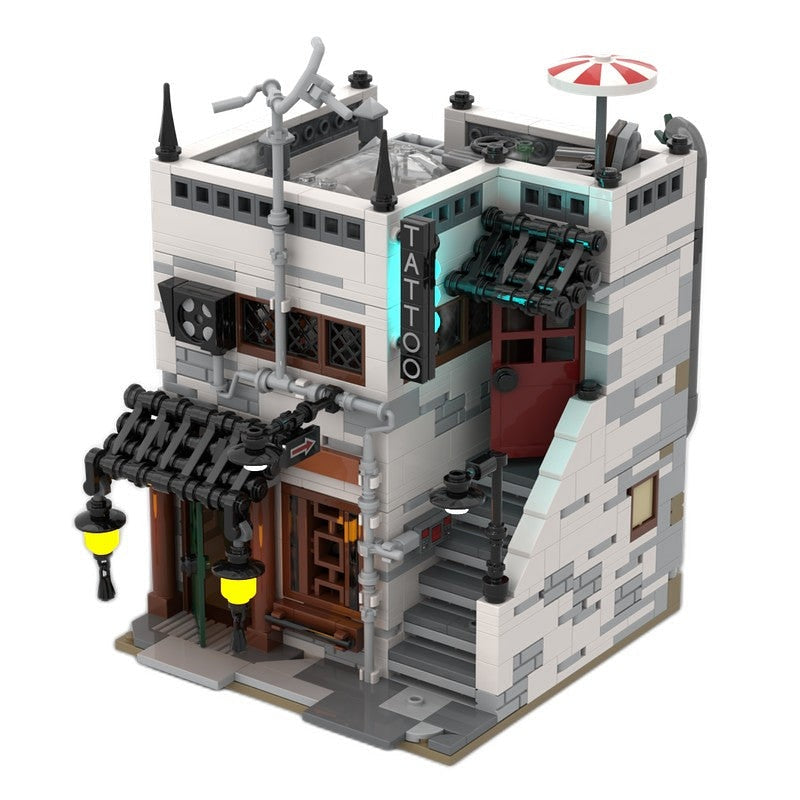 Traditional Chinese Medicine Shop MOC Building Kit | Asian Street Architecture - 1