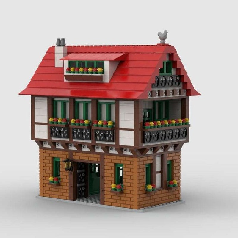 Traditional Half-Timbered Farmhouse MOC Building Kit - 1