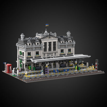 Train Station Building Kit | LEGO-Compatible MOC - 3