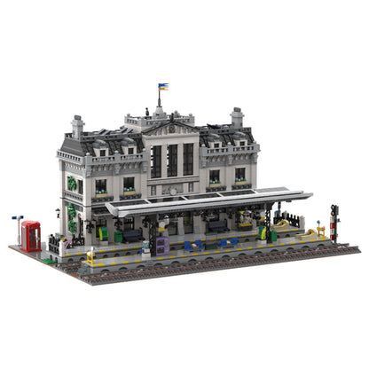train station building set | moc-217470 - 3
