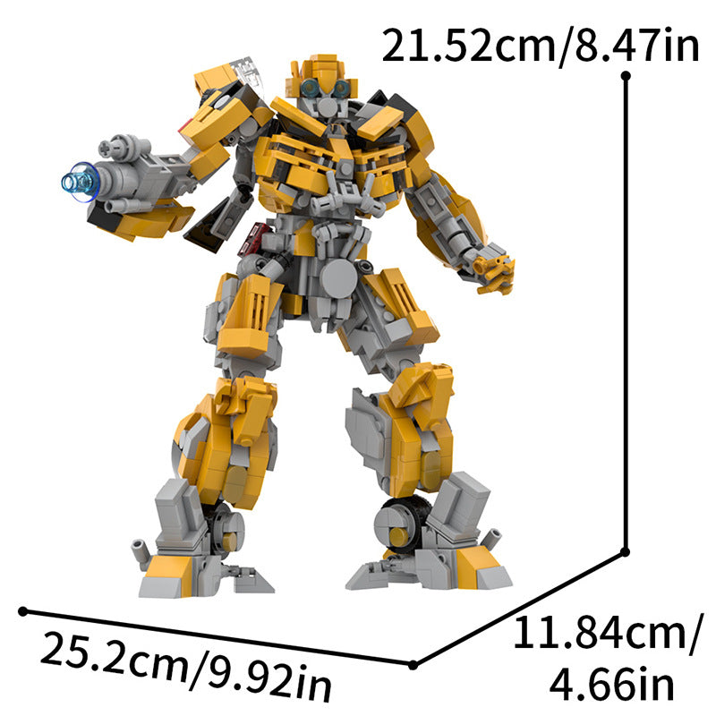 transformers bumblebee building set | lego compatible - 4