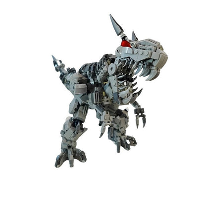 Transforming Dinobot Mecha Dinosaur Building Kit | LEGO-Compatible MOC - 4