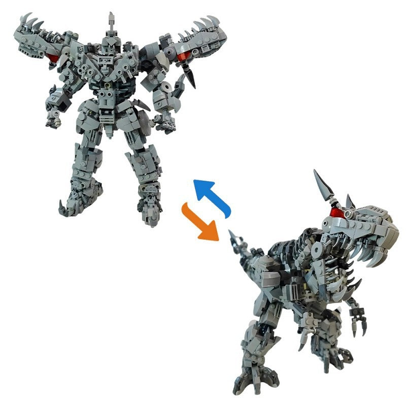 Transforming Dinobot Mecha Dinosaur Building Kit | LEGO-Compatible MOC - 7
