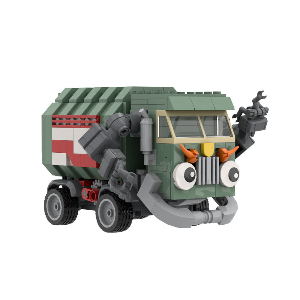 trash truck building set | lego compatible - 2