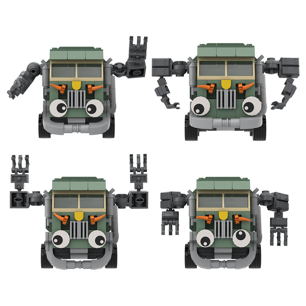 trash truck building set | lego compatible - 3