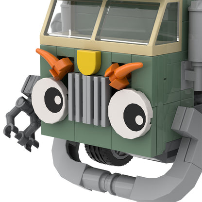 trash truck building set | lego compatible - 6