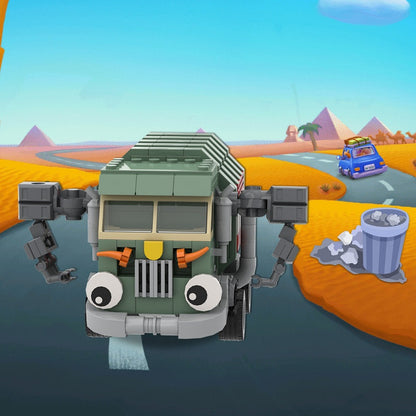 Trash Truck MOC Building Kit | Garbage Collection Service Vehicle Model - 2