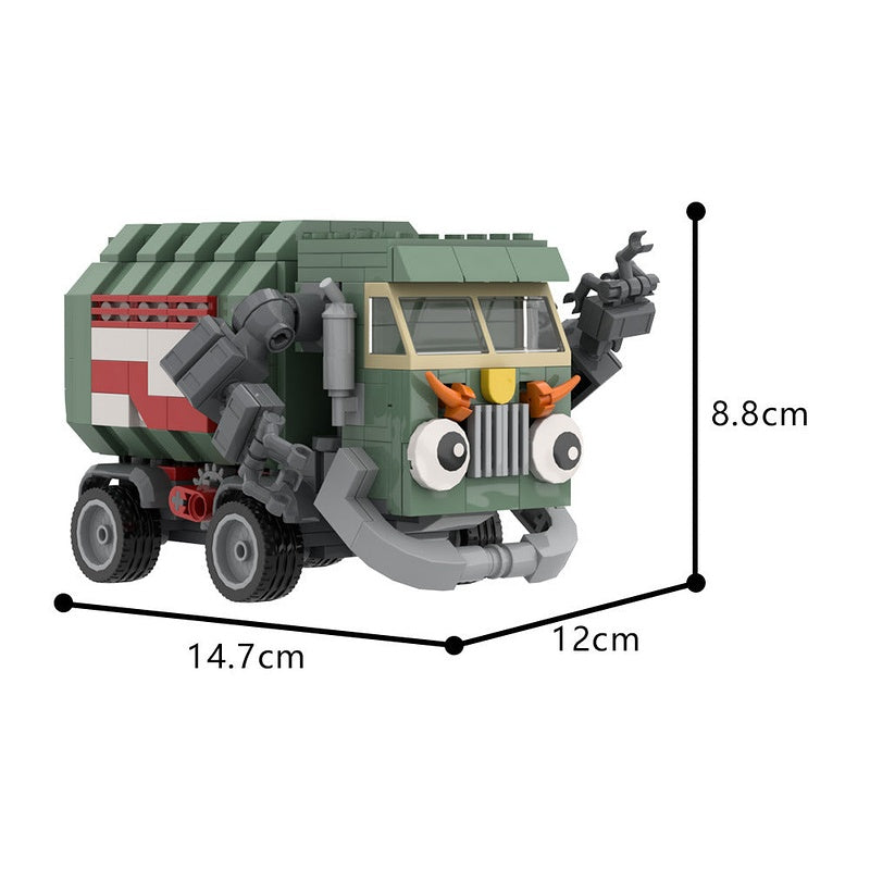 Trash Truck MOC Building Kit | Garbage Collection Service Vehicle Model - 4