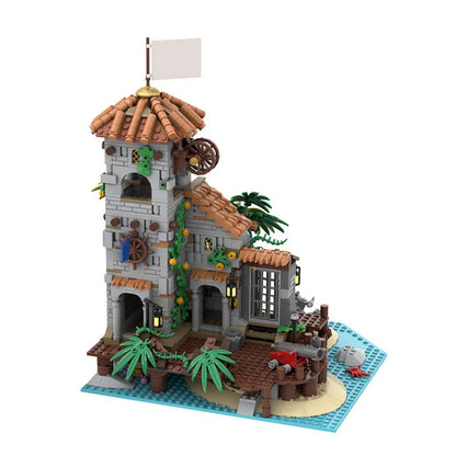 Treasure Island Pirate MOC Building Kit | Adventure Island Diorama - 3