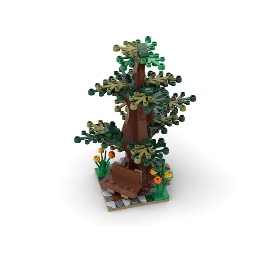 Tree and Bench Building Kit | LEGO-Compatible MOC - 1