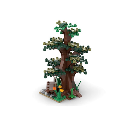 tree and bench building set | moc-150170 - 2