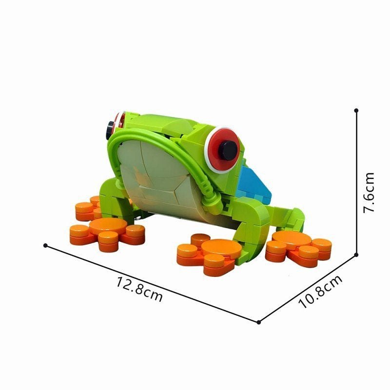 Tree Frog MOC Building Kit | Vibrant Wildlife Display Model - 3