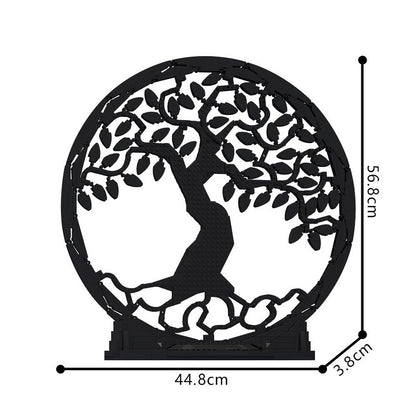 Tree of Life Silhouette Art MOC Building Kit | Nature Display Model - 4