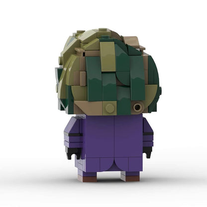 trench coat joker brickheadz set | lego-compatible dc moc - 3